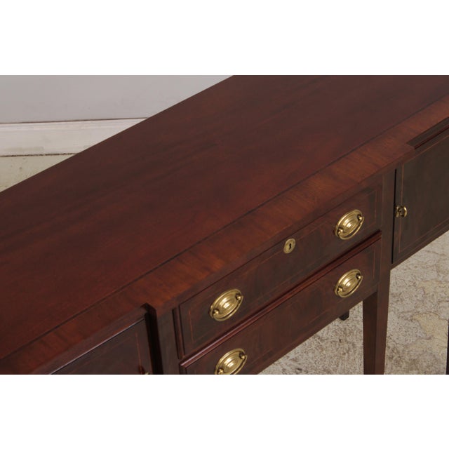 American Drew Mahogany Inlaid Buffet Server For Sale - Image 11 of 18