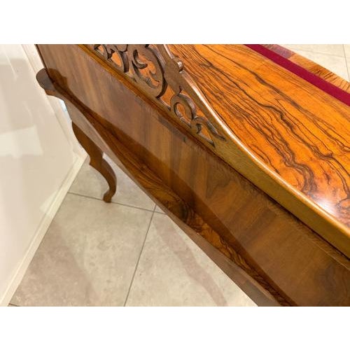 Late Biedermeier Ladies Secretaire Desk in Walnut For Sale - Image 13 of 18