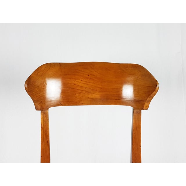 Mid-Century Modern Wood and Red Fabric Side Chairs from Fratelli Barni Mobili Darte, 1950s, Set of 2 For Sale - Image 10 of 14