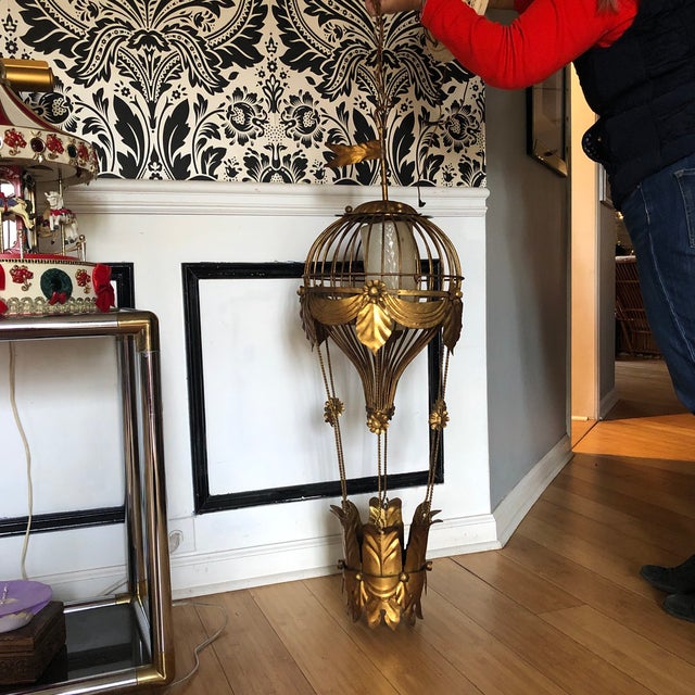1940s Vintage Italian Hot Air Balloon Chandelier** | Chairish