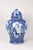 Early 20th Century Vintage Blue White Temple Jar For Sale - Image 4 of 13