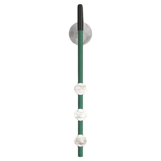 Contemporary Demetra Freedom Green Metal Wall Lamp by Alabastro Italiano For Sale - Image 3 of 3