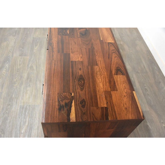 1960s Rosewood and Chrome Brutalist Dresser For Sale In Boston - Image 6 of 10