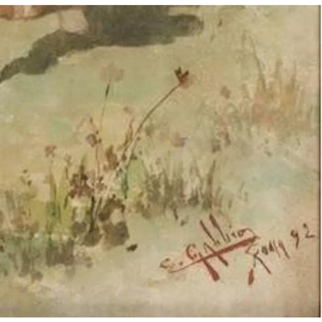 Farmers with Bundle of Spikes - Pair of Watercolors on Paper - 1892 1892 For Sale - Image 5 of 8