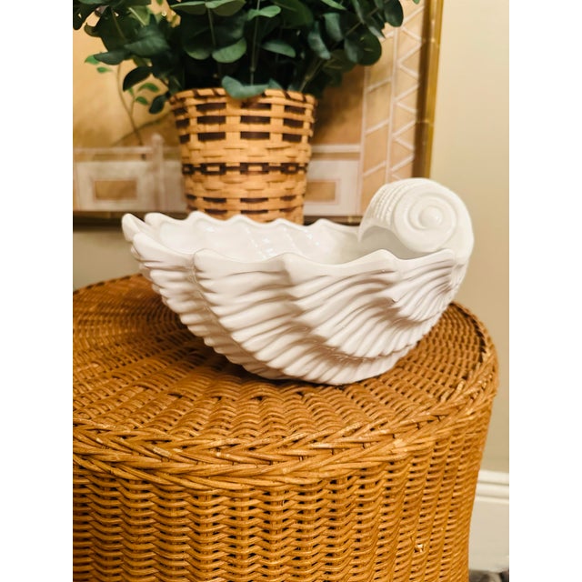 Ceramic Italian Shell Decorative Bowl For Sale - Image 7 of 8