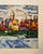 Mid-Century Modern Vintage Mid-Century Abstract Nyc Manhattan Skyline Painting Lic East River For Sale - Image 3 of 4