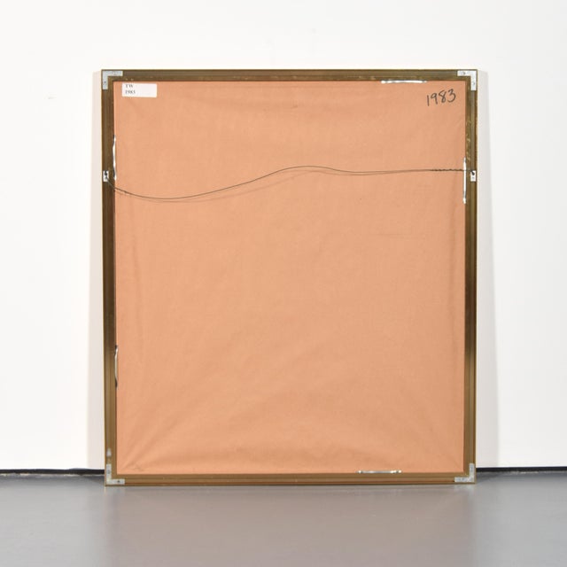 Antique White 1970s Original Signed J. Wehmeyer Batik Landscape Paintings, Framed - Set of 2 For Sale - Image 8 of 12