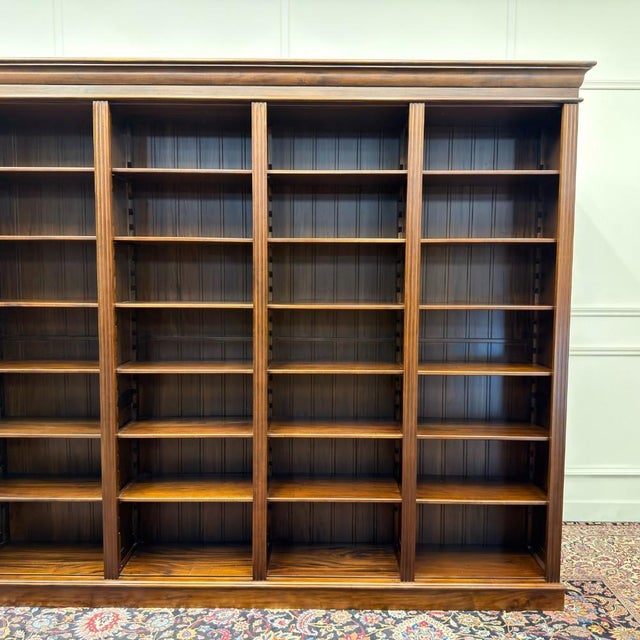 Large Classic English Open Bookcase For Sale - Image 13 of 15