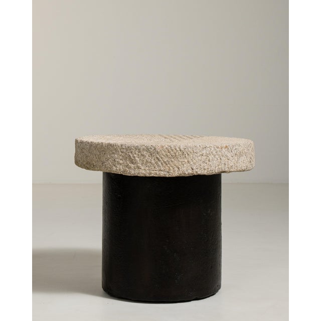 Iron Side Table with Stone Top, Antique, China, Early 20th Century For Sale - Image 10 of 12