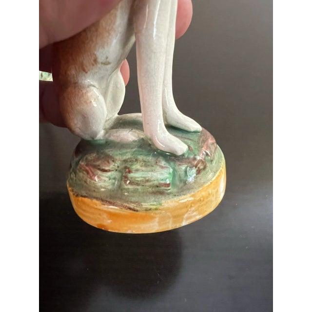 A Pair of Antique Staffordshire Decorated Whippets, Circa 1830's For Sale - Image 9 of 12