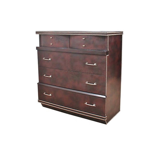 Mid Century Faux Crocodile Chest of Drawers by United Furniture