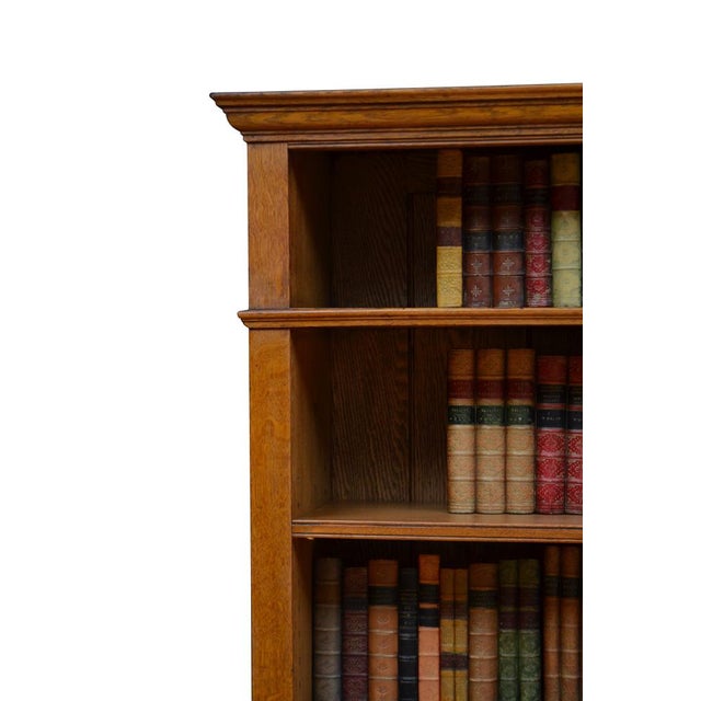 Victorian Oak Open Bookcase, 1870s For Sale - Image 8 of 13