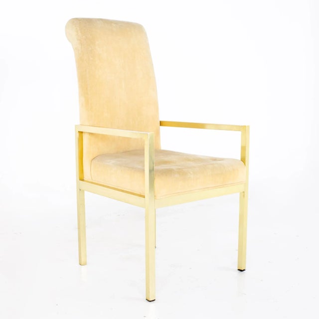 DIA - Design Institute America Milo Baughman Style for Design Institute of America Mid Century Brass Dining Chairs - Set of 6 For Sale - Image 4 of 13