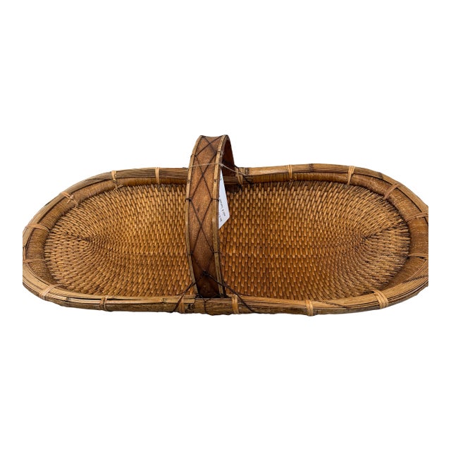 Celestial Meets the Sea Antique Chinese Harvest Rice Basket For Sale