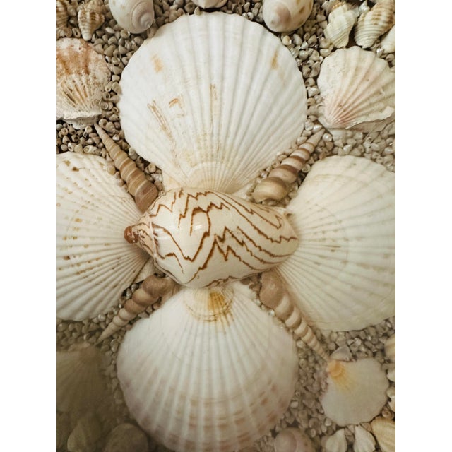 1920s Antique Cane and Bamboo Panel With Shells For Sale - Image 5 of 8