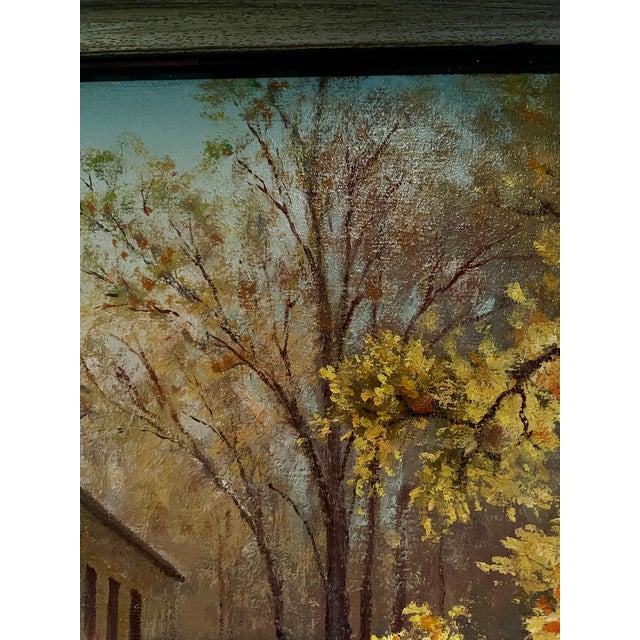 Autumn Landscape Oil on Canvas by Robert Wood For Sale - Image 9 of 11