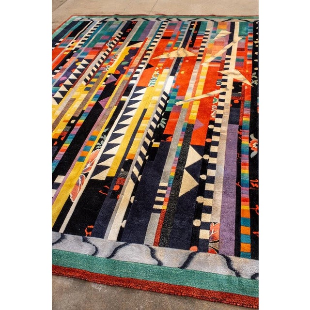 a 3rd quarter of the 20th century Funky Chinese Deco Rug