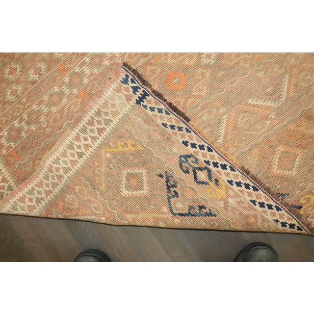 Mid 20th Century Zabihi Collection Turkish Kilim Runner - 3' x 13'4" For Sale - Image 9 of 12