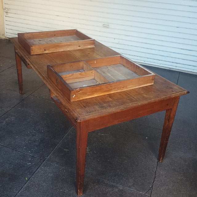 Wood 19th Century French Farm House Table For Sale - Image 7 of 18
