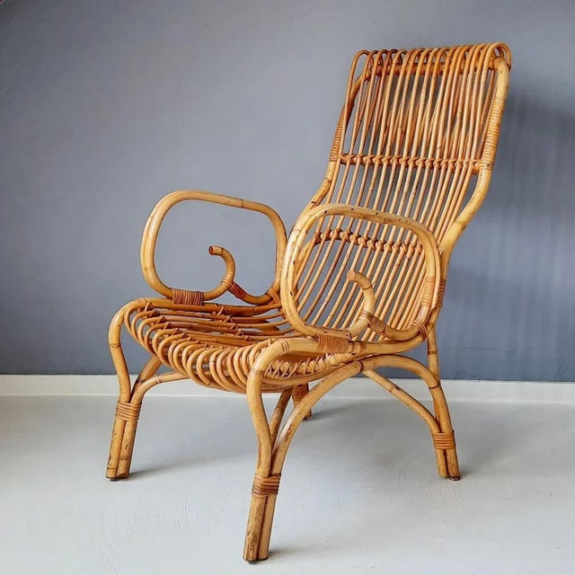 椅子 vintage rattan easy chair Pair of Vintage Rattan Chairs – Tori Jones Studio