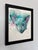 Contemporary Steely Sweetheart by Chris Hong | Watercolour on paper of a blue-grey cat's face For Sale - Image 3 of 4