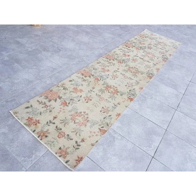 Beige 1960s Tribal Handknotted Anatolian Carpet For Sale - Image 8 of 11