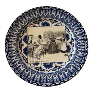 Early 1900s Royal Doulton Gibson Girls Dinner Plate "A Message From the Outside World".