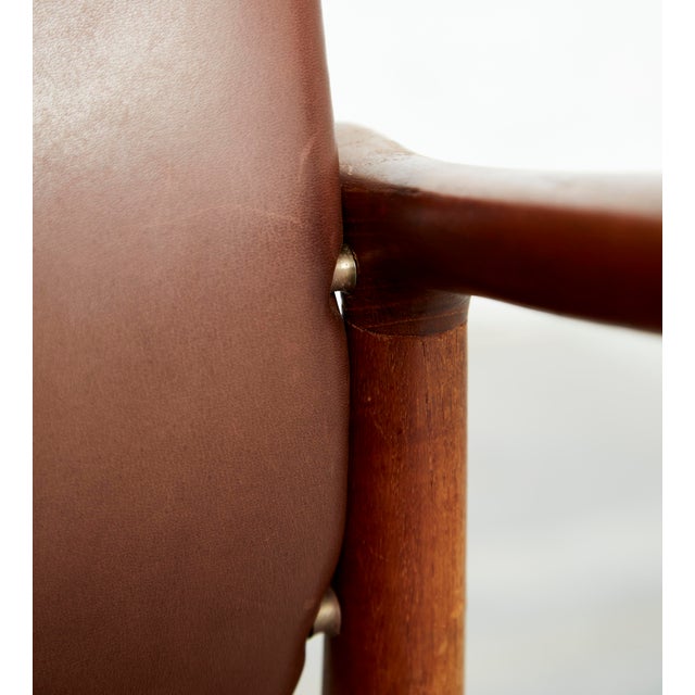 Brown Vintage Captain's Chair in Teak by Erik Buch for Ørum Møbler, 1960s For Sale - Image 8 of 18