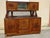 Large and beautiful solid walnut sideboard with mustache-shaped legs and simple, straight curves. Lower section: pyramidal...