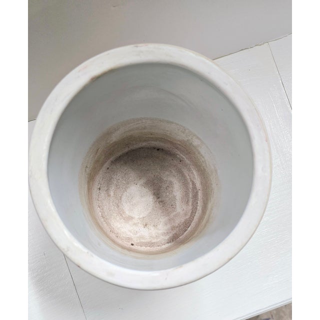 Antique Qing Dynasty Ceramic Orange & White Jardiniere For Sale In New York - Image 6 of 8