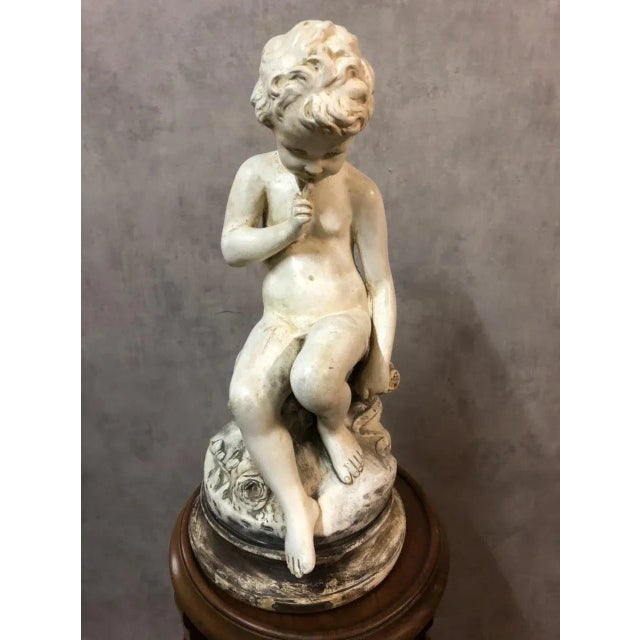 Antique Plaster Silent Child of Falconnet Sculpture For Sale - Image 13 of 15