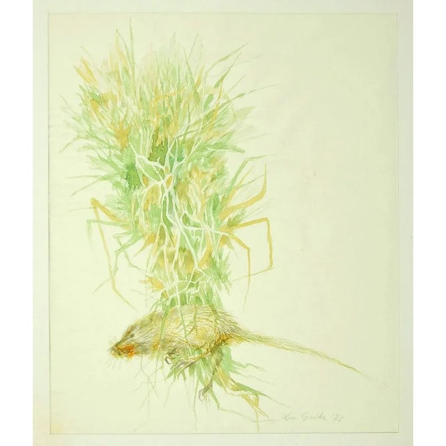 Flowers's Composition is an original painting in watercolor on paper by Leo Guida in 1971. The state of preservation is...