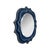 Navy Blue Ethan Round Scalloped Mirror Navy For Sale - Image 8 of 11