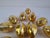 Vintage Czechoslovakian Hand-Painted Golden Glass Christmas Ornaments, 1970, Set of 12 For Sale - Image 3 of 12