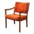 Mid-Century Modern Signed Gunlocke Sculpted Walnut Armchair For Sale