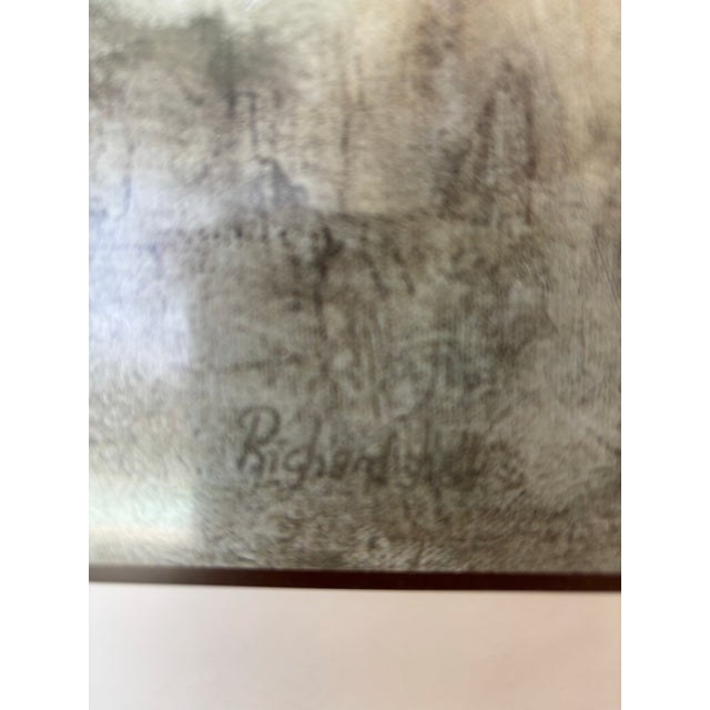 Wood 1980s “Afternoon Tee” Lithograph by Richard Hall for the Phoenix Art Group For Sale - Image 7 of 12