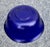 Vintage Cobalt Blue Glass Bowl Gold Rim Textured Pebble Art Glass For Sale - Image 13 of 15