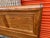 Wood Keystone Sleigh Oak Queen Bed Frame For Sale - Image 7 of 17