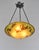 Metal Large French Art Deco Pendant Light by Le Verre Francais Schneider - 1925 Cameo Chandelier France For Sale - Image 7 of 13