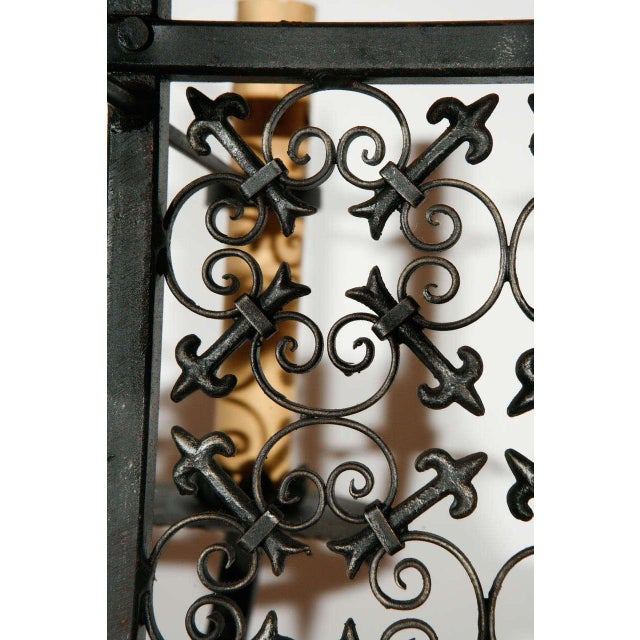 1930s Italian Iron Chandelier Fixture For Sale - Image 9 of 10