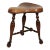 Turned Mahogany Three-Legged Saddle-Seat Stool, Leather Seat With Nailhead Trim English Circa 1850 For Sale