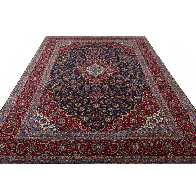 Hand-Knotted Kashan Cork Oriental Rug For Sale - Image 4 of 13