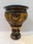 Baroque Vintage Majolica Style Pedestal Jardinière Planter With Figural Relief For Sale - Image 3 of 11