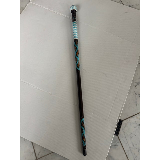 Traditional Vintage Ornately Decorated Cane/Walking Stick For Sale - Image 3 of 9
