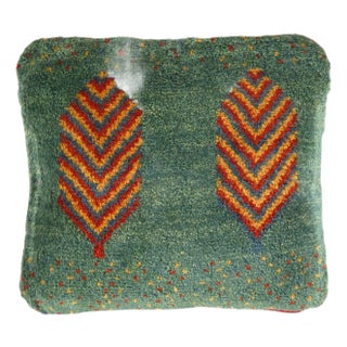 Pasargad DC Fine Hand Knotted Persian Gabbeh Pillow For Sale