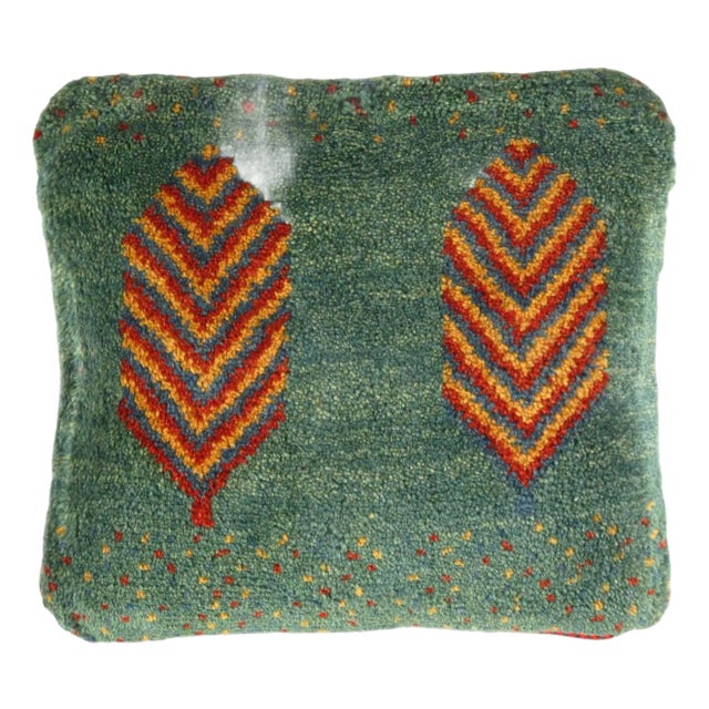 Pasargad DC Fine Hand Knotted Persian Gabbeh Pillow For Sale