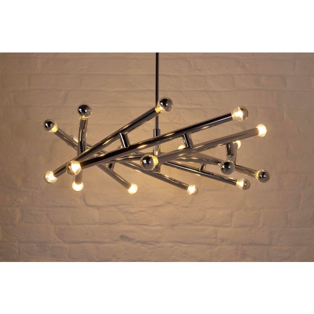 1970s Chrome Pendant Light by Gaetano Sciolari, 1970s For Sale - Image 5 of 11