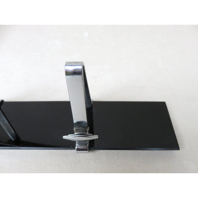 Art Deco Black Glass & Chrome French Picture Frame For Sale - Image 11 of 18