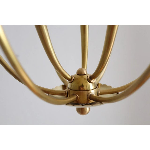 Mid-Century Italian Brass Pendant Lamp in Minimalist Style, 1950s For Sale - Image 6 of 16