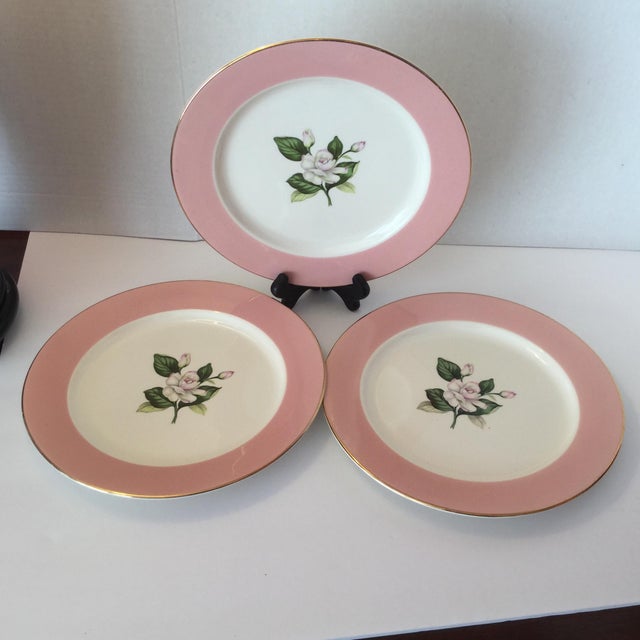 MidCentury Pink Dinner Plates Set of 3 Chairish